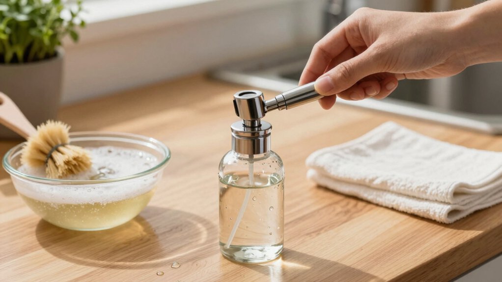 clean oil sprayer bottle thoroughly after use