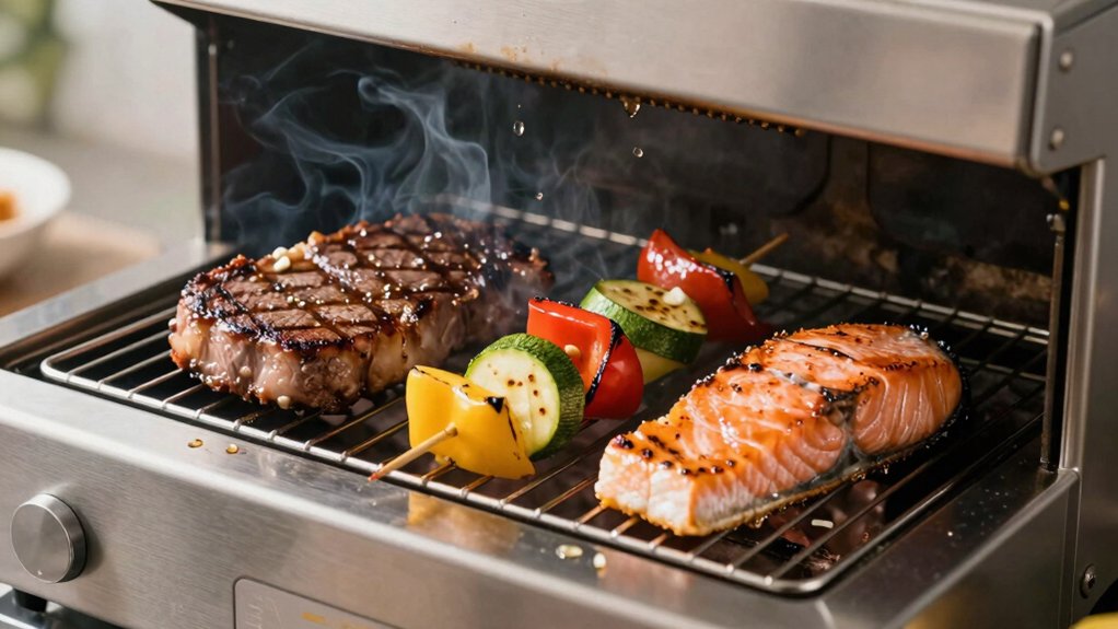contact grill cooking temperatures ranges