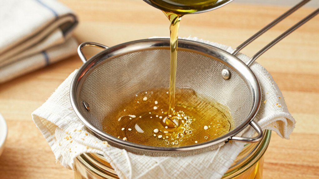 filtering and storing frying oil