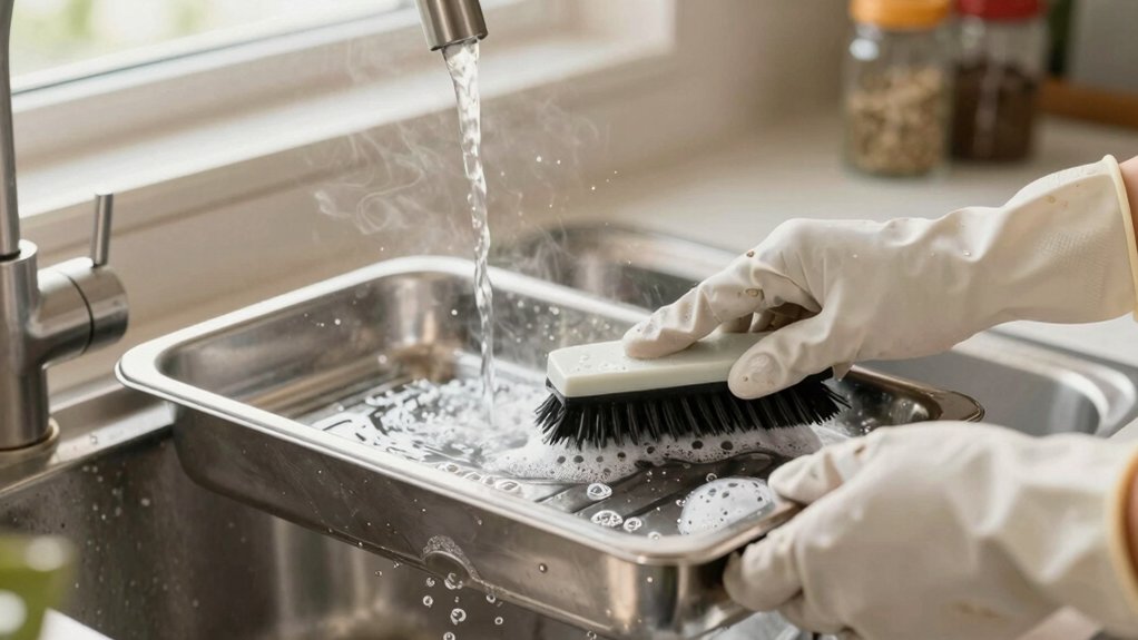 indoor grill grease tray cleaning guide