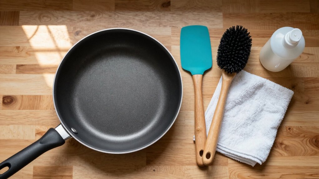 nonstick cookware cleaning tools safe