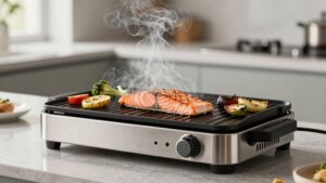 smokeless indoor grill reduces smoke
