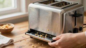 toaster crumb tray cleaning guide