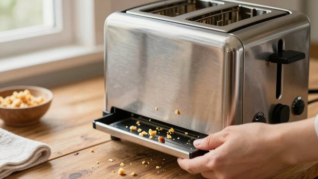 toaster crumb tray cleaning guide