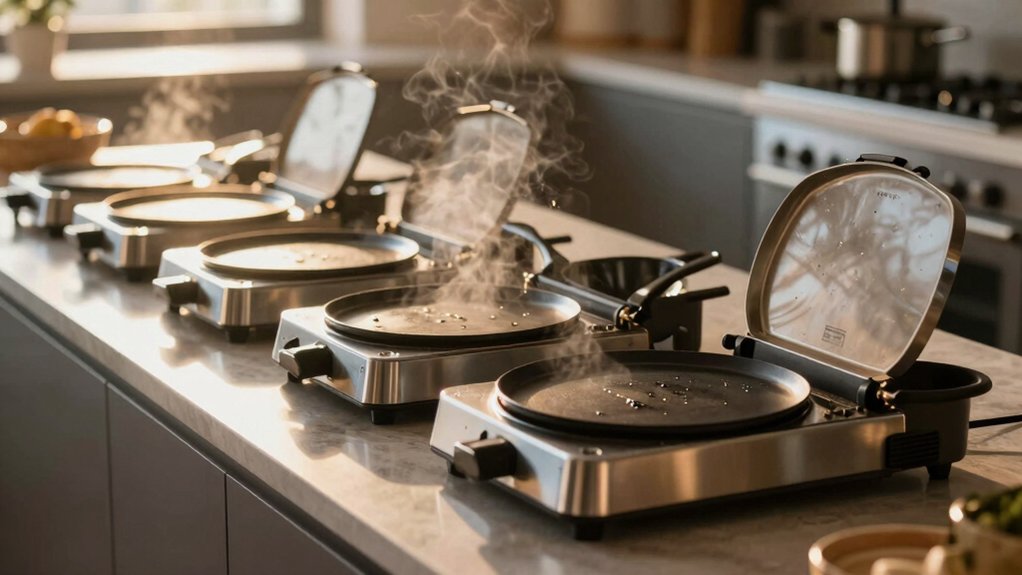 top electric griddles with drip trays