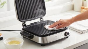 post use electric grill cleaning